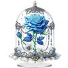 Plstod Diamond Painting Ornamenti da Tavolo, Diamond Painting Adulti Rosa Blu, Diamantini Crystal Art Decorazione da Tavolo, DIY Diamantini Crystal Art Tabletop Kit Decorazione per Adulti e Bambini
