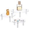 FINGERINSPIRE 3 Pz Espositore Rotondo in Acrilico Trasparente 3 Misure Espositore Rotondo in Acrilico 12.8/15/20cm Piedistallo Trasparente per Torte, Piante, Oggetti da Collezione, Feste di Matrimonio