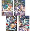 TDFERAN /30x40CM 4 Pack Pittura Diamante 5D Colazione di Lusso, FAI DA TE Punto Croce Diamante Caffè,Diamond Painting Cucina, Diamond Art Soggiorno Camera Decorazione/Miglior Regalo