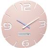 TFA Dostmann 60.3536 - Orologio da parete radiocontrollato Contour, colore: rosa albicocca, con batteria