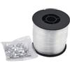 LMUTUSS Filo Nylon Trasparente, 0,8 mm x 200 m, Resistente, Portata 26 kg, per Decorazione, Sospensione, Pesca e fai da te, con Connettori