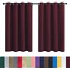 GAIFNAG Tende Oscuranti per Interni 80 x 100 cm Morbide Tinta Unita Tenda Isolante, Vari Colori Tende Voile Trasparenti Occhielli per Porta Finestra, Decorazione, Weinrot