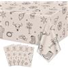 APUXXJUPA 4 Pezzi Tovaglie per Feste Cowboy, Tovaglie Wild West Decorazioni per Feste Rodeo per Decorazioni a Tema Cowboy Baby Shower Western, 130 x 220 cm