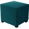 ZEaink Copri Pouf Quadrato Elasticizzato 70x70 /60x60 /45x45/ 80x80 /50x50 Ottomano Copri Poggiapiedi Quadrato Contenitore Copertura Dell'Ottomano Fodera Poggiapiedi Lavabile Copri Sgabello ( Color : #13 , S