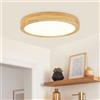 Kambo Plafoniera LED Soffitto 4500K 24W 3100Lm Luce rotonda in legno 30CM | Bianco Caldo Lampada LED soffitto per Camera da Letto, Soggiorno, Cucina, Sala da Pranzo, Corridoio