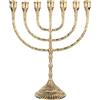 NKlaus 7 candelieri alti 30cm per candele fino a Ø 2cm Candeliere grande Candeliere ottone color oro lucido 2880