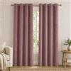 VKZ Tende Oscuranti Effetto Velluto con Occhielli, Set da 2 Pannelli 140 x 290 cm, Tende Termiche Isolanti per Interni Camera da Letto Soggiorno,Rosa Scuro