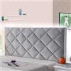 mlhk Copri Testiera Letto Una Piazza e Mezza - Copertura Protettiva Imbottita per Letto Singolo Matrimoniale Lavabile La Decorazione, Grey-100cm