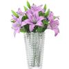 Olrla fiori artificiali faux del giglio 6 mazzi di fiori, reale di tocco falsificazione fiore per la casa festa di nozze decorazioni, negozi, sistemazione flora (Viola)