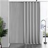 Furlinic Tende Doccia Anti-Muffa Tessuto in Poliestere, Grande Tende Doccia Impermeabile &Lavabile,Tenda Vasca da Bagno con 16 Ganci Tenda doccia Grigio-240x200cm.