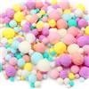 DAWRIS 500 Pezzi di Pompon per Il Crafting 1-3cm 5 Misure Decorazione con Pompon Colorati Palline di Feltro Colorate Kit Pom Pom per Il Crafting per Artigianato Creativo Fai Da Te, Decorazione per Feste