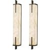 TRIVIDHA Lampada Da Parete Moderna In Marmo Lampada Da Parete Quadrata In Alabastro Con Tubo Lungo Lineare Nero Lampada Da Parete In Marmo Ottone Antiruggine Per Montaggio A Parete Illuminazione Soggi