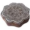 Royal Kraft 5 Pollici Fatto Mano Legno Blocchi Ampio Tondo Floreale Designs Grande Stampa Timbri