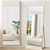 Weare Home Specchio da Terra, 147 x 44 cm, Specchio da Parete, Grande Specchio Figura Intera con cornice in alluminio, per Soggiorno, Camera da letto(Oro)
