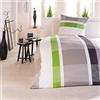 Beautissu Set di 1 Lenzuola copripiumino 135x200 e 155x220 cm Dana - design a quadri in 100% cotone - federa cuscino di 80x80 cm (135x200 cm & 80x80 cm)
