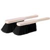 Garronda Set da 2 Scopa corta in legno con setole sintetiche, spazzola maneggevole per casa e giardino, ideale per polvere ed piccoli residui, compatibile con scopa e paletta GD-0011 (Nero)
