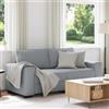 Gecheer Divano a 2 Posti, Comfortevole con Cuscini Imbottiti in Poliestere, Struttura in Legno e Metallo, 180x77x82 cm, Grigio Chiaro, per Soggiorno, Ufficio e Camera degli Ospiti