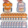 SOFPLATE 20 pz 18x21cm Sacchetti Regalo In Plastica Zaino Cartone Animato Borsa Regalo Alla Rinfusa Riutilizzabile Ritorno A Scuola Festa di Compleanno Borsa Bomboniera con Manico Sacchetti di Caramel