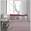 IlGruppone Passione Casa Copripiumino in Flanella Felpato Prodotto Italiano 100% Cotone di Flanella Sacco e Federe - Singolo - Beige (TartanOrsetto Rosso, Singolo)