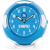PRESTIGE & DELUXE Orologio Sveglia NAPOLI forma Pallone Celeste - Alarm da Tavolo prodotto ufficiale + portachiave calcio