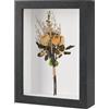 M METERXITY Shadow Box Frame (6 x 8 Pollici, Nero) - Cornice Per Fiori Secchi In Legno, Vetrona Per Ricordi Con Fondo In Feltro, Ideale Per Fiori/Biglietti/Foto/Memorabilia Fai Da Te