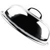 Beufee Coperchio Wok in Acciaio Inossidabile, Padella Circolare per Cucina (40 cm)