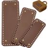 PH PandaHall 3 Dimensioni Fondo per Borsa Uncinetto Marrone Base per Borsa in Pelle PU, Fondo per Borse Rettangolare in Similpelle per Realizzare Borse Tote All'Uncinetto Sacchetto a Maglia