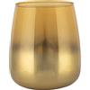 TREND FOR HOME Vaso per Fiori 17 cm Vaso da Interno Vaso Oro Vetro Vasi Moderni da Interno Portacandele Design per Decorazioni Casa, 2310 ml, Ø 11.9 cm, Zinnia Golden Hour, Oro Ombre