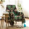 LumiSyne Coperte Double-Face Plaid In Cotone Intrecciato Con Nappina Motivo Geometrica Bohemien Stile Etnico Vintage Decorativo Coperta Da Tiro Per Letto Divano Campeggio Arazzo Tovaglia Tappeto