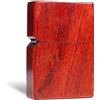 junweideyi Accendino intagliato in legno di sandalo rosso naturale e palissandro, sostituibile per Zippo (solo custodia), dimensioni inserto compatibile 3,6 cm × 1,2 cm × 5 cm, alloggiamento accendino
