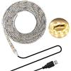 HapopFan Retroilluminazione USB TV 6,56 Ft/2 m, per TV HD da 40 - 60 pollici, impermeabile SMD 3528, 5 V, luce bianca calda, illuminazione USB per home theater