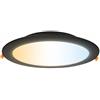 HOROZ ELECTRIC Faretto LED da Incasso per Cartongesso 3CCT 24W 3000K/4000K/6500K 2270lm Ø200mm- Plafoniera Ultrasottile Rotondo 230V Non Dimmerabile Nero Downlight per Cucina Soggiorno Corridoio