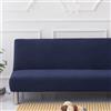 WWQQKJ Copridivano Senza Braccioli Tinta Unita 2/3 Posti Elasticizzato, Antimacchia Fodera per Divano Letto Lavabile Antiscivolo Pieghevole Clic Clac Copri Divano(Blu Reale,190-230cm)