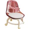 Colcolo Sgabello Girevole Sedia con Ruote per Pedicure, Barbiere, Fitness e Ufficio, Rosa, Acrilico, 360°
