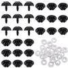 GORGECRAFT 30 Pezzi Nasi per Bambole in Plastica Neri di Sicurezza Cucire Naso per Cane da Orso con Rondelle Forniture per Orsacchiotti all'Uncinetto per Cuccioli Burattini Peluche Animali 23mm