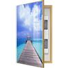 YLME Copertura Quadro Elettrico Decorativa, Nascondi Contatore, Quadri Copri Contatori Elettrici da Parete, Sono Disponibili Vari Stili, Ideale per la Tua Casa Quadri,B(Gold),50×70cm