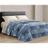 Riad Arredo Trapuntino Matrimoniale Primaverile Estivo Morbida Microfibra 250x250 cm - Copriletto Trapuntato Leggero Delicato Traspirante Anallergico - Waffle Blu