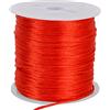 TONIFUL 1,5 mm x 50 metri corda di nylon rossa in raso per braccialetto gioielli creazione di Rattail macramè cerato Trim cavo collana Bulk perline filo Kumihimo nodo cinese mestiere
