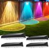 Delaiglow Applique da Esterno Solare Impermeabilità IP67, 4 Pezzi Luce Solare LED Esterno RGB con 8 Modalità Lampade Solari da Esterno per Cortile, Giardino e Recinzione