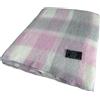 EFFETTO CASA Plaid da Letto in Lana Mohair Lana, Coperta Scozzese (Rosa, Matrimoniale)