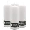 seit 1744 müller KERZEN Müller Candele Grandi a Colonna - Set di 4 Candele Colore Bianco - 78 x 200 mm - Lunga Durata di 80 Ore - Cero Antigoccia - Inodore - Qualità RAL