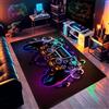 PEIHUODAN Tappeto Camera da Letto Gaming Graffiti Adolescenti Ragazzo Tappeto Salotto Gamer 3D Anime Gaming Tappeti Stanza Gaming Divano Comodino Lavabile Grande Antiscivolo Morbido (Navy,140x200cm)