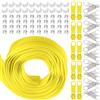 Swpeet 1roll 10 yard #5 Yellow Nylon Zipper Tape Strip Zipper Tape Strip con 20 pezzi Matched Zipper Sliders Assortment Kit, sostituzione Zipper Roll Endless Zip Set con doppio cursore singolo e zip