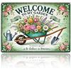Leseogye Cartello da giardino, con scritta in inglese Welcome to My Garden per esterni, arte vintage da appendere alla parete, regalo per gli amanti del giardinaggio e decorazione per esterni, 30 x 18 cm