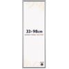Dutch Frame Factory - Cornice 33x98 cm - Argento Lucente - Cornice per foto in Plastica con vetro plastico Antiriflesso - Cornice portafoto 33x98 cm - Angers