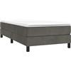 vidaXL Struttura Letto a Rete a Molle Grigio Scuro 90x190 cm Velluto