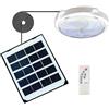 Generic Plafoniera solare da 45 W con telecomando e sensore di luce, 50 LED per decorazione d'interni, illuminazione corridoio e corridoio | impermeabile per interni ed esterni