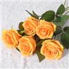 Wambere 10 rose artificiali, fiori artificiali, fiori artificiali, rose finte con steli, per matrimoni, feste, San Valentino, casa, Halloween, vaso da tavolo, giorno del Ringraziamento, decorazione per la