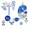 TaleMoon Astronauta Candeline Compleanno Numeri 6,Candele Numero 6 Deco Torte,Candela di Compleanno Numeriche per Bambini,Tema Spaziale Decorazioni per Compleanni Ragazzi per Feste