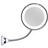 AMOYER Rotazione di 360 Gradi 10X di ingrandimento Trucco Strumenti Specchio Flessibile Pieghevole con Luce LED